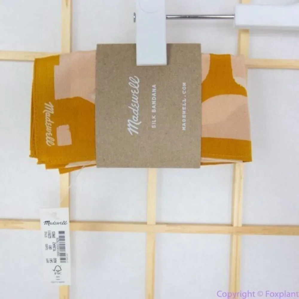 NEW Madewell silk bandana‎ scarf, Amber Gold